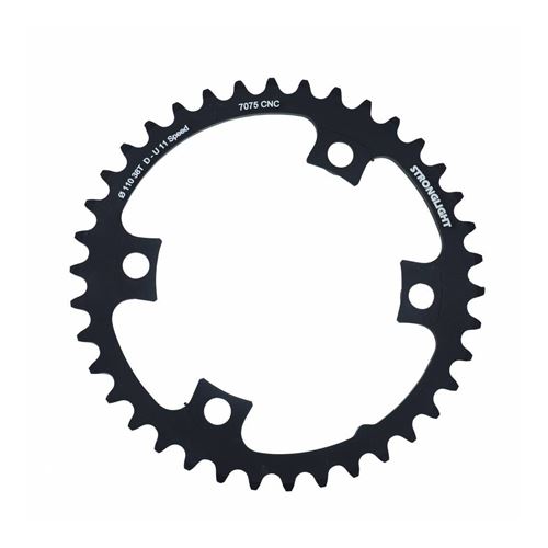 Plateau route 4bra 38dts interieur type shimano ultegra 6800-dura-ace 9000 noir alu 7075 stronglight 11v.