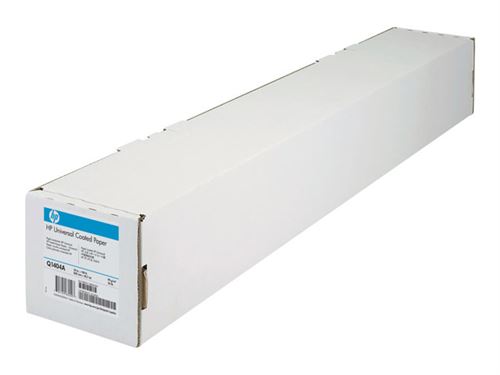 HP Universal - Mat - enduit - 4,9 milli&egrave;mes de pouce - Rouleau A1 (61,0 cm x 45,7 m) - 90 g/m&sup2; - 1 rouleau(x) papier - pour DesignJet 45XX, 5100, T1100, T1120, T120, T1200, T1300, T1500,
