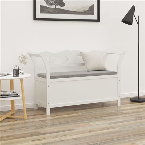 VIDAXL - Banc - Bois de sapin massif - Blanc - 107x45x75,5 cm - Image 3