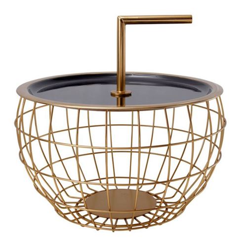 Non Communiqué Noir Table D'appoint Design "Jouy" 38Cm
