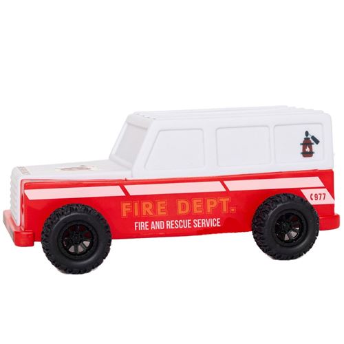 Veilleuse Voiture de Pompiers LED - Dimensions : Hauteur 8.5 cm - Largeur 12 cm - Profondeur 20 cm