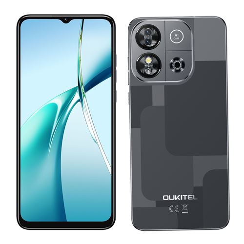 Noir - OUKITEL C57S Smartphone 6.52 64Go ROM 4300mAh Android 14 téléphone Dual SIM 4G-(215g)