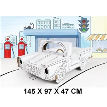 XXL Grand tracteur a peindre colorier maison carton jouet enfant - guizmax  - Autres jeux d'éveil - Achat & prix