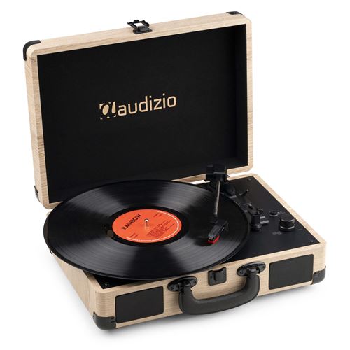 Audizio RP116LW Platine Vinyle R&eacute;tro avec Bluetooth IN & OUT, Haut-Parleurs Int&eacute;gr&eacute;s &ndash; Fr&ecirc;ne 