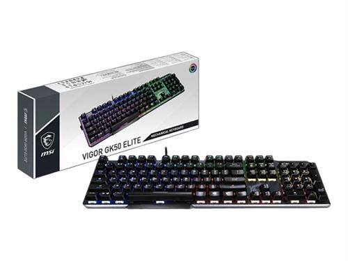 MSI Vigor GK50 Elite - Clavier - backlit - USB - US - commutateur : Kailh Box White