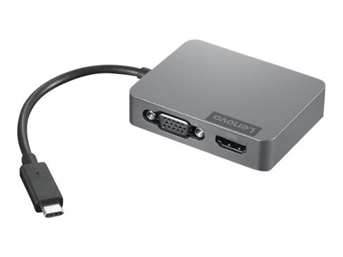 Lenovo Travel Hub Gen2 - Station d'accueil - USB-C - VGA, HDMI - 1GbE - Campus