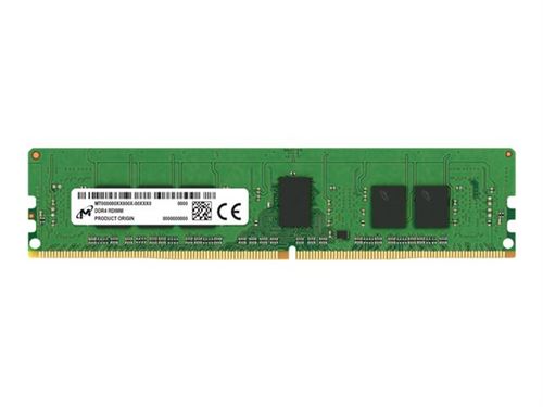 Micron - DDR4 - module - 16 Go - DIMM 288 broches - 3200 MHz / PC4-25600 - CL22 - 1.2 V - mémoire enregistré - ECC