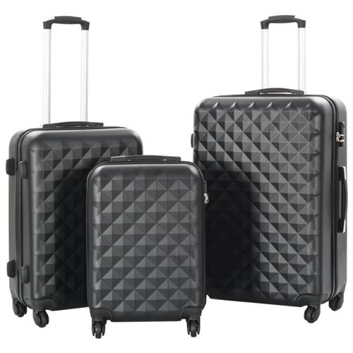 Non Communiqué Noir Vidaxl Valise Rigide 3 Pcs Abs 91886