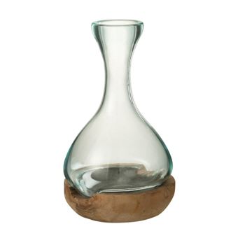 Vase Bouteille sur Racine "Gamal" 29cm Transparent - 1
