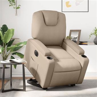 vidaXL stoel électrique similicuir cappuccino - 1