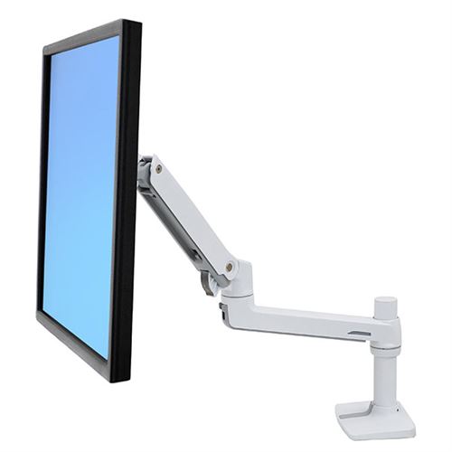 Ergotron Blanc Lx - Kit De Montage (Bras Articulé, Fixation Par Pince Pour Bureau, Poteau, Support D'extension) - Pour Écran Lcd - Aluminium, Acier - Taille D'écran : Jusqu'à 34 Pouces - Ordinateur De Bureau