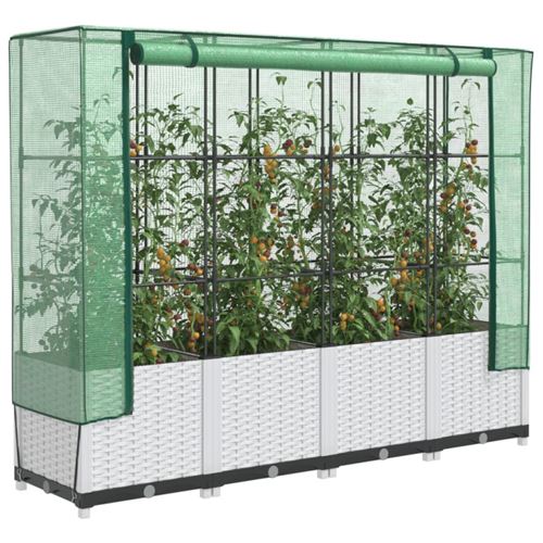 Vidaxl Blanc Jardinière Surélevée - 160 Cm - Image 3