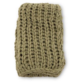 Venture Home - Jeté de canapé grosse maille en polyester Kate 170 x 130 cm Vert - 1