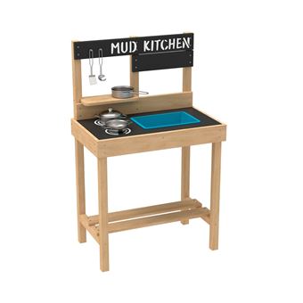 Cuisine Extérieure Bluey En Bois FSC – Évier Amovible, Plaque De Cuisson, Accessoires Inox – Dès 3 Ans – 75 X 33,5 X 85 Cm