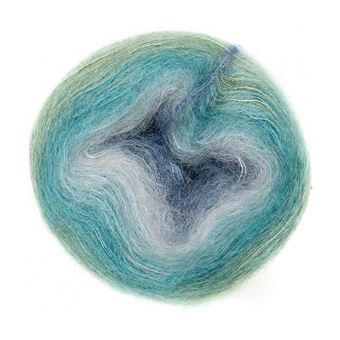Fil à Tricoter Semi-mohair Brillant Couleur Ciel - 850g, Italie, Pour Aiguilles 5