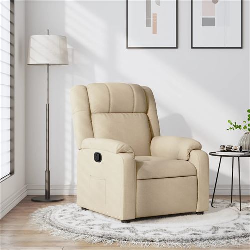 Vidaxl Fauteuil Inclinable - Crème - Image 3