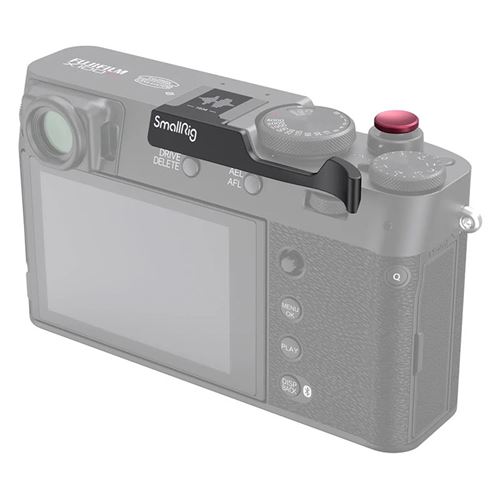 SmallRig empuñadura de pulgar para FUJIFILM X100VI/X100V, con cubierta de Zapata, un botón cóncavo de liberación del obturador, almohadillas de silicona integradas