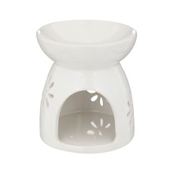 Atmosphera Créateur d'intérieur - Brûle-Parfum en Céramique "Izor" 10cm Blanc - 1