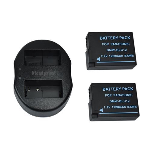 Batterie DMW-BLC12E + USB Chargeur pour Lumix