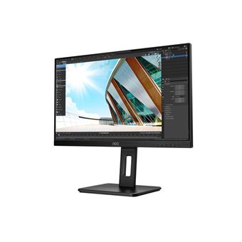 AOC 24P2Q - Écran LED - 24" (23.8" visualisable) - 1920 x 1080 Full HD (1080p) @ 75 Hz - IPS - 250 cd/m² - 1000:1 - 4 ms - HDMI, DVI, DisplayPort, VGA - haut-parleurs - noir