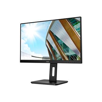 AOC 24P2Q - Écran LED - 24" (23.8" visualisable) - 1920 x 1080 Full HD (1080p) @ 75 Hz - IPS - 250 cd/m² - 1000:1 - 4 ms - HDMI, DVI, DisplayPort, VGA - haut-parleurs - noir