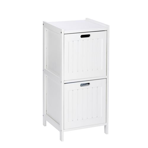 Etagère de salle de bain bord de mer Olso - L. 36 x H. 76 cm - Blanc