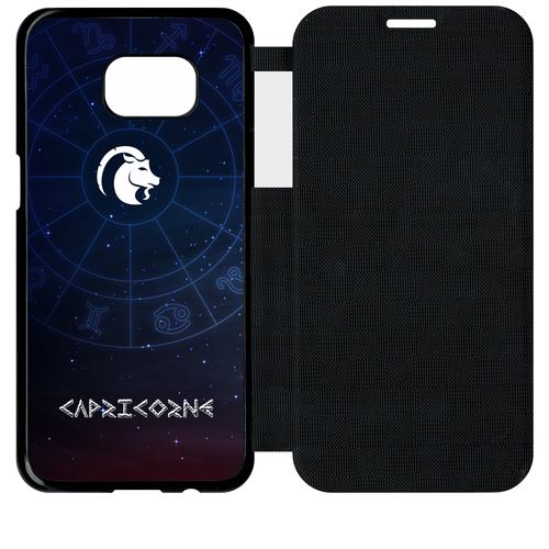 Etui À Rabat Flip Flap Samsung Galaxy S7 Edge Signe Astrologique Capricorne