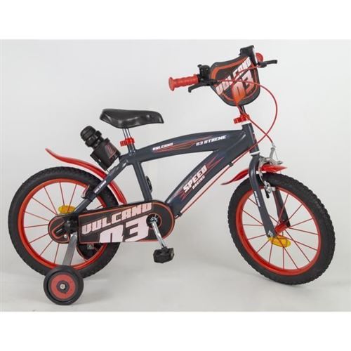 Velo 16 Volcano - Enfant Mixte - Noir Et Rouge