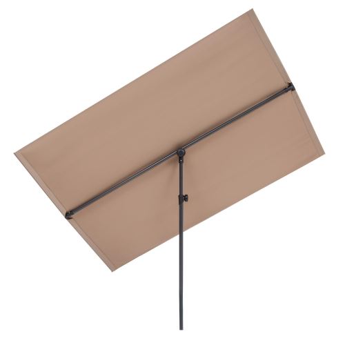 Blumfeldt Flex-Shade XL Parasol 150 x 210 cm pour jardin ou terrasse - Protection UV 50 - Polyester étanche beige