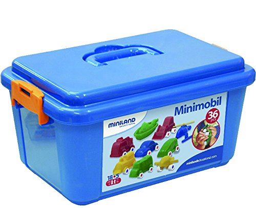Conteneur Miniland Minimobil 32 unités - Assortiment (9 Cm 3 4/8)