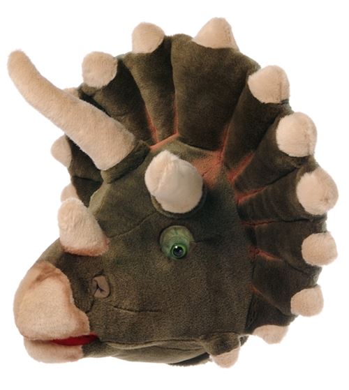 Troph&eacute;e peluche dinosaure triceratops bibib & co