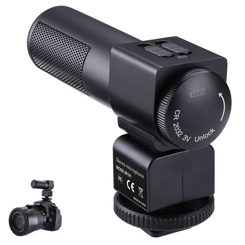 Microphone stéréo électrostatique pour caméra DV DSLR