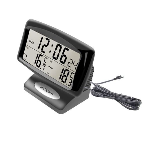 Digital Horloge LCD numérique 12V Voiture Clock Voltmeter Thermomètre