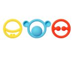 Set de 3 anneaux de dentition tactiles Jaune, Rouge et Bleu NIGI, NAGI & NOGI - MOLUK