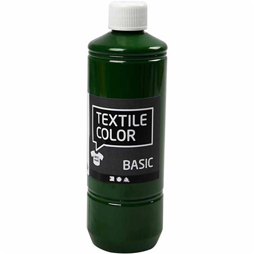 Creotime peinture textile Basic 500ml vert foncé