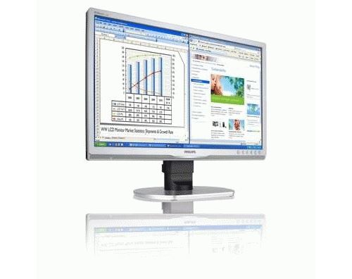 Philips Brilliance 220b1cs - Écran Lcd - 22\" - 1680 X 1050 - 250 Cd/m² - 1000:1 - 5 Ms - Dvi-d, Vga - Haut-parleurs - Noir, Argent