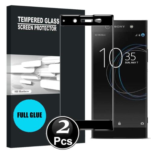 Sony Xperia XA1 Ultra Vitre protection d'ecran en verre trempé incassable protection integrale Full 3D Tempered Glass FULL GLUE - [X2-Noir]