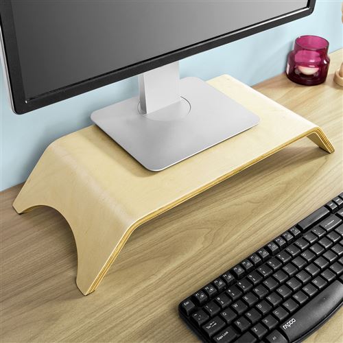 Support Pour Rehausseur Moniteur Ecran Pc Tv Lcd Support Ecran Ergonomique Universel En Bois Pour Bureau Frg98 N Sobuy Achat Prix Fnac