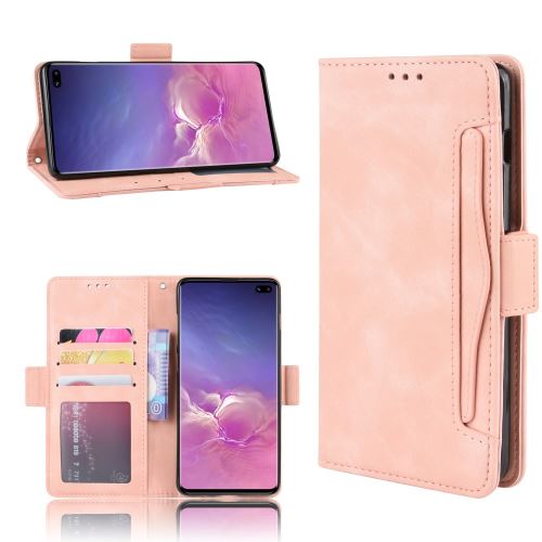 Etui en PU avec support or rose pour votre Samsung Galaxy S10 Plus