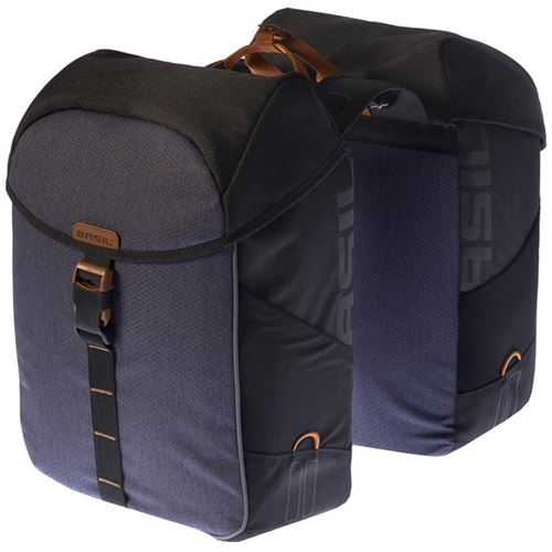 BASIL sac double Miles bleu 37L / gris