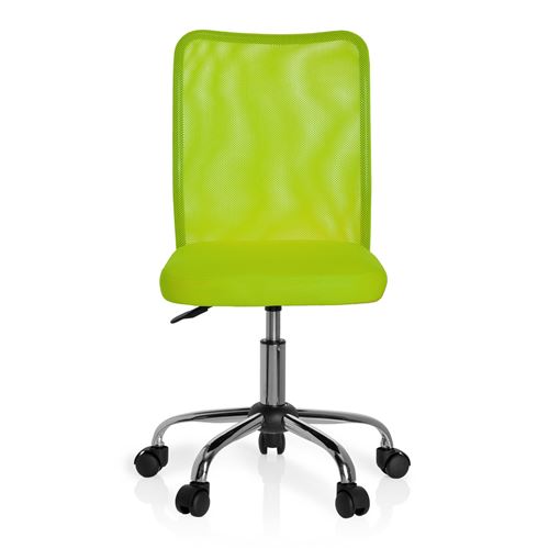 Chaise de bureau pour enfant / Siège pivotant KIDDY NET tissu maille vert hjh OFFICE