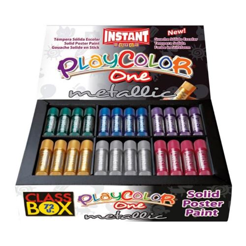 Sticks de peinture gouache solide 10g - METALLIC ONE CLASS BOX - 72 couleurs assorties