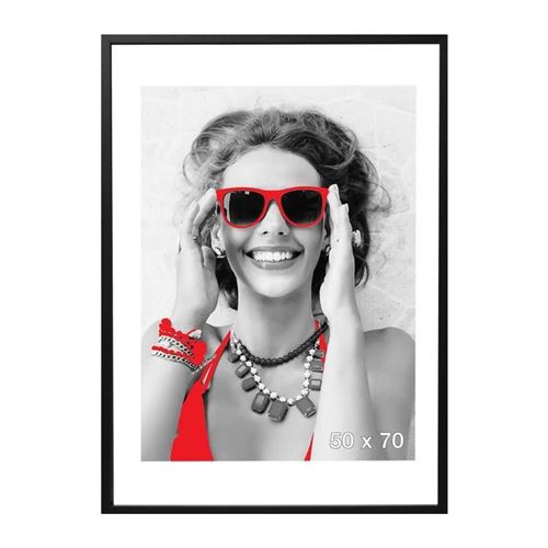 Cadre photo Sevilla - 50x70 - Noir - Moulure 15x15mm