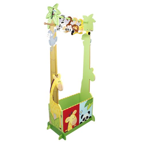 Penderie armoire de rangement bois portant barre latérale valet enfant TD-0045A