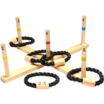 Jeu de lancer d'anneaux en bois