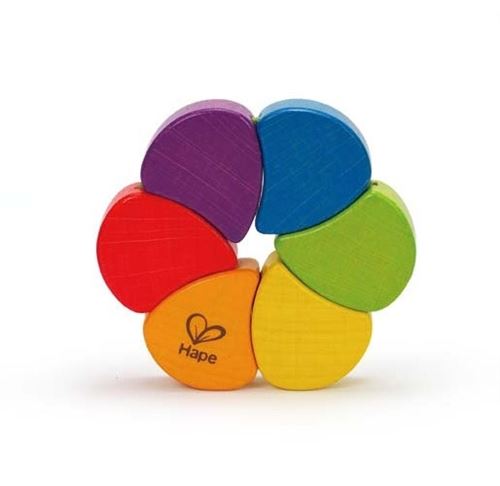 Hape hochet en bois Rainbow 6 pièces multicolore