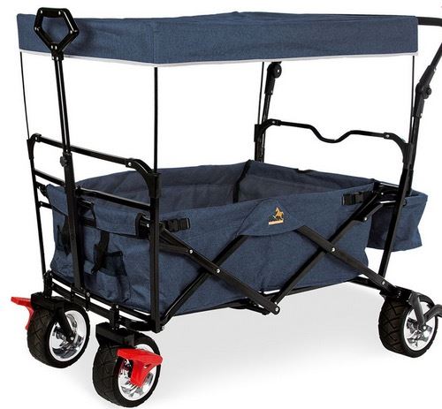 Pinolino PAXI Style Chariot pliable avec frein bleu marine moucheté