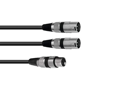 OMNITRONIC 30225203 Câble adaptateur XLR (F)/2 x XLR (M) 0.5 m