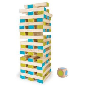 VEVOR Jeu de Tour en Bois, 60 Blocs, Tour géante de Blocs empilables en