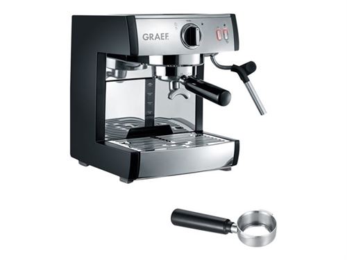 Graef es702eu01 Porte-filtre de Machine À Espresso, 1410 W, 16 bar, noir mat/acier inoxydable